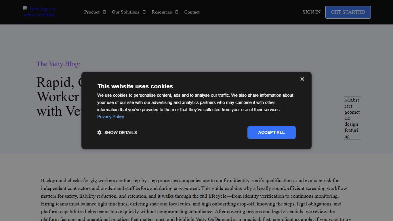 Gig Worker Background Checks: Vetty's 2026 Guide